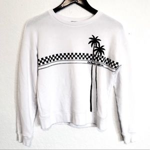 American Eagle Los Angeles white cropped sweater